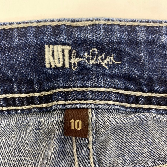 KUT from the Kloth Jeans Womens Size 10 Cuffed Cropped Straight Leg Dark Wash - Picture 9 of 14